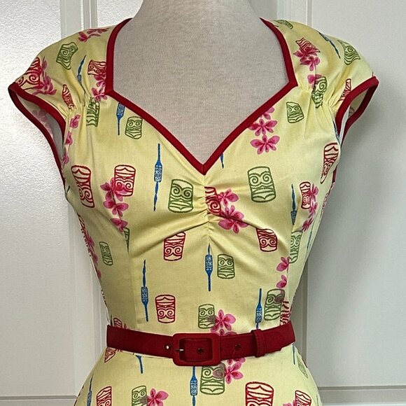 Pinup Couture Dress Yellow - Picture 3 of 6